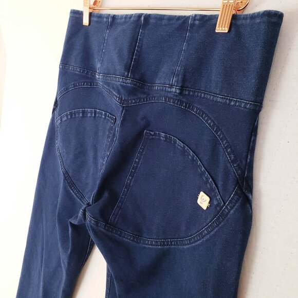 FREDDY $199 WR.UP Denim High Waisted Full Length Blue Dark Wash size 10 Stretch - Picture 10 of 16